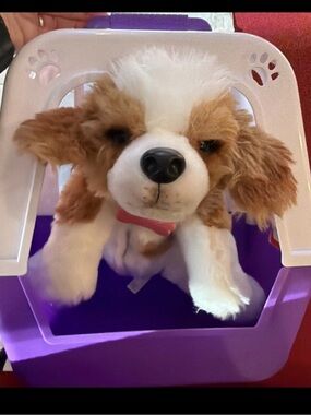 LITTLE LIVE PETS Dog REALLY REAL PUPPY PATCHES BEAGLE And Cage INTERACTIVE Used
